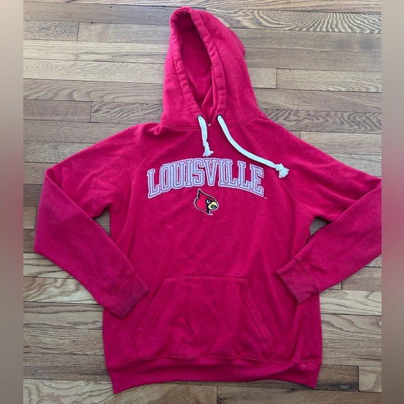 University of Louisville Cardinals Embroidered Hooded Sweatshirt - Size M - Picture 1 of 7